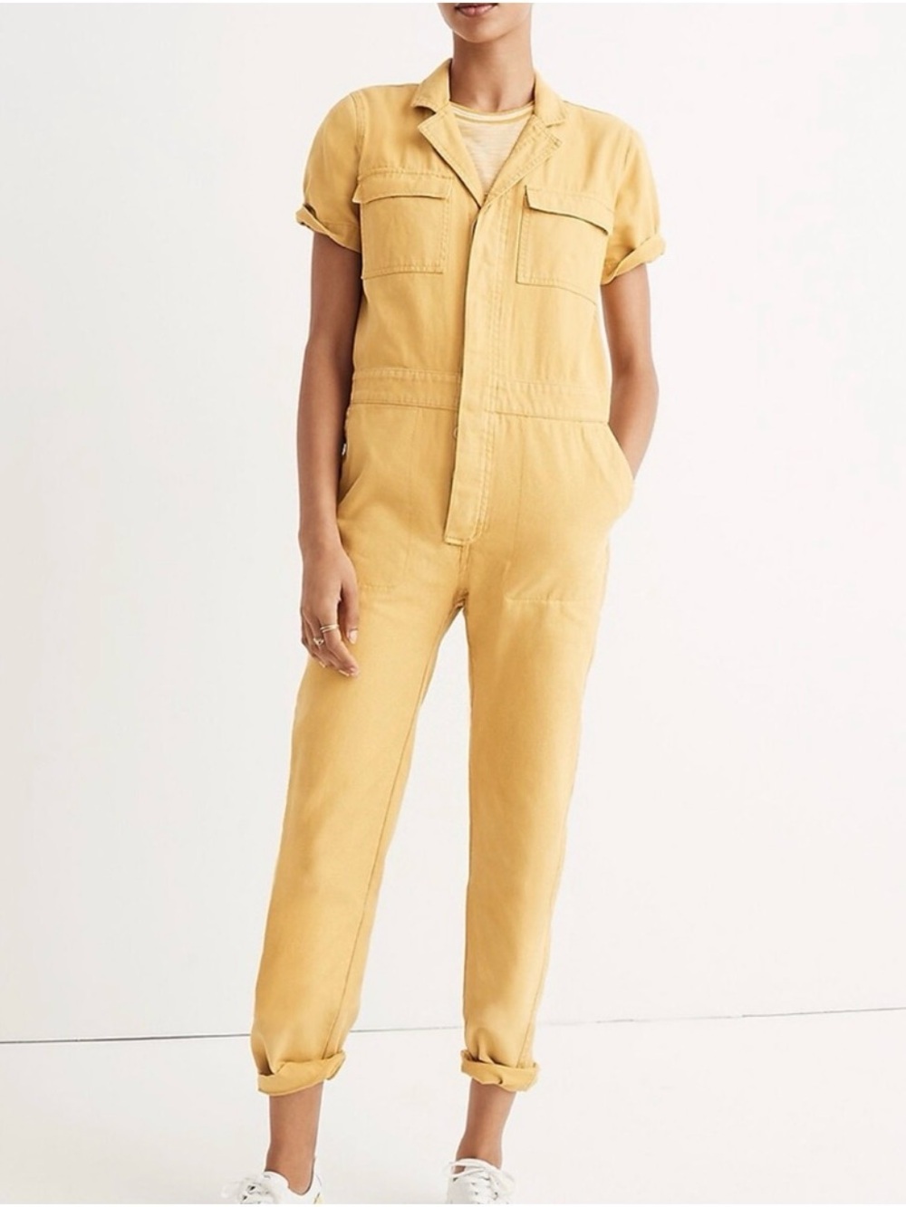 Madewell Short sleeve coveralls size Large